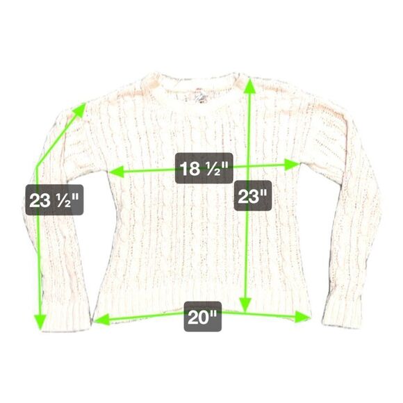 Love Tree NEW Warm & Cozy Sweater Collection Cable Knit Pullover - Ivory Size M - Picture 5 of 5